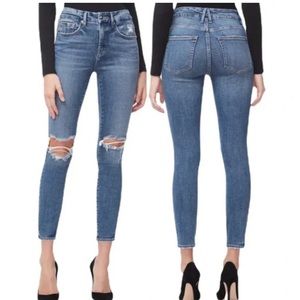Good American Distressed Crop